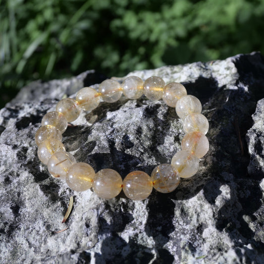 Gold Rutilated Crystal Bracelet